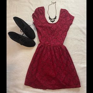 3/$35 •Rue21 | Open Back - A Line - Red Dress